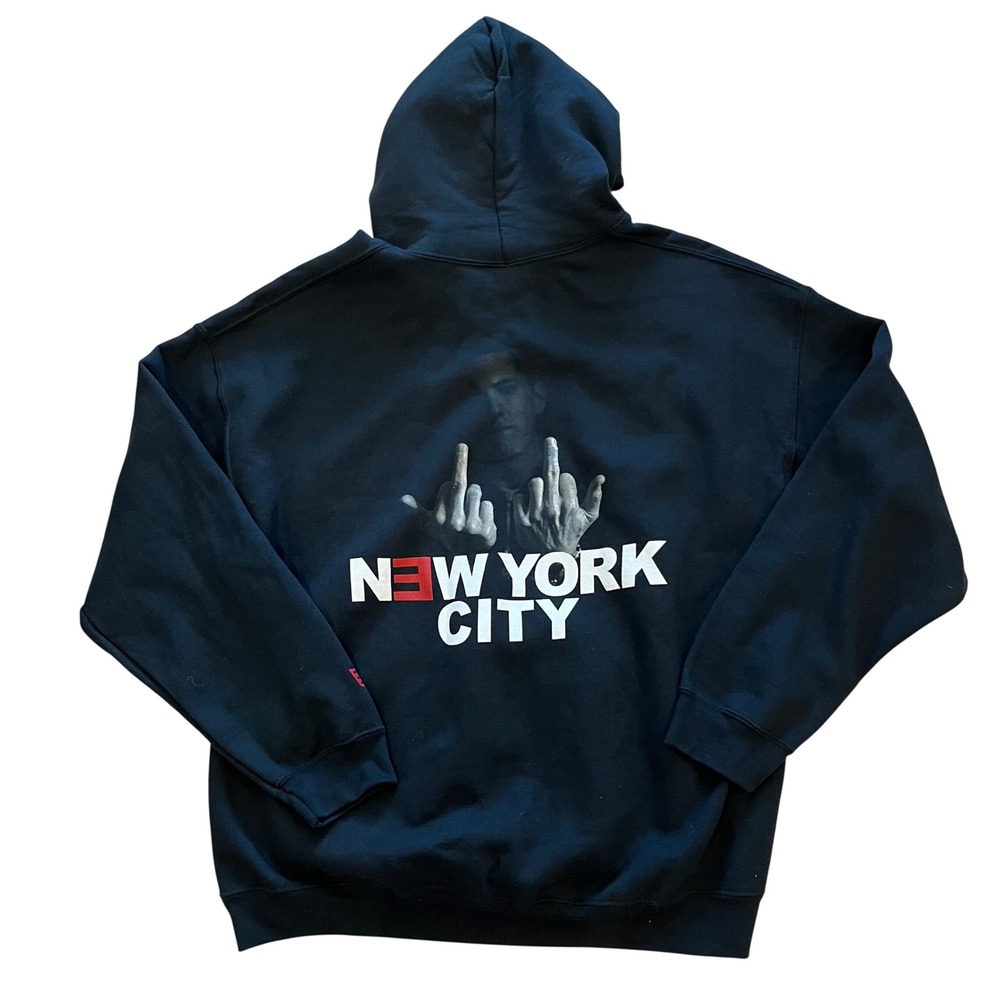 Eminem Revival Tour Hoodie Black New York City Graphic Mens XL